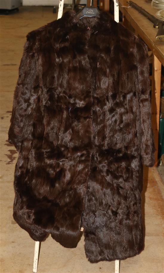 Squirrel fur coat, stole & jacket